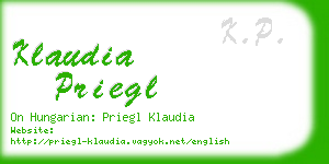 klaudia priegl business card